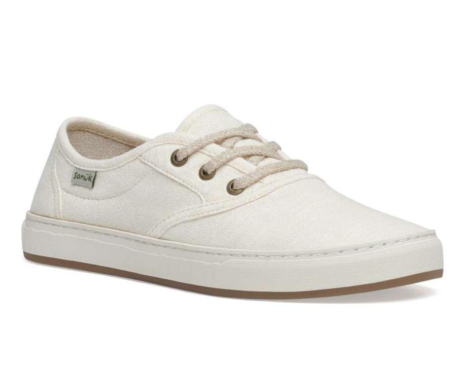 Sanuk W Avery レース ヘンプ ウォッシュド ホワイト