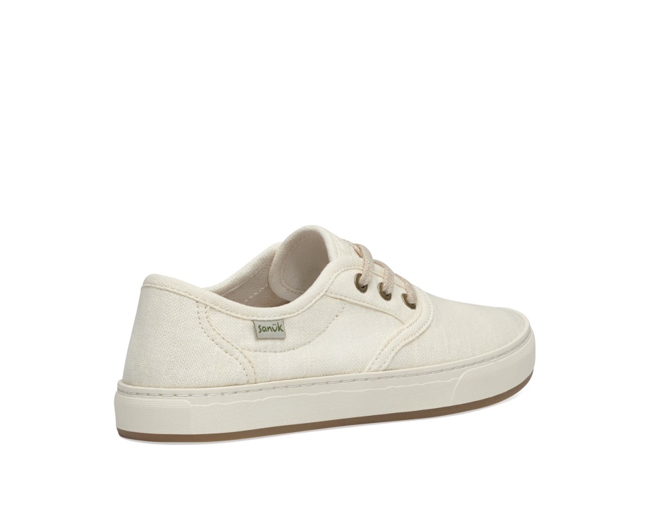 Sanuk W Avery レース ヘンプ ウォッシュド ホワイト