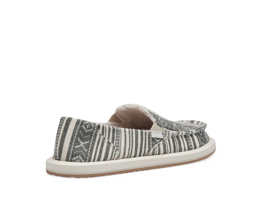 Sanuk W Donna ブランケット チル ナチュラル ブラック