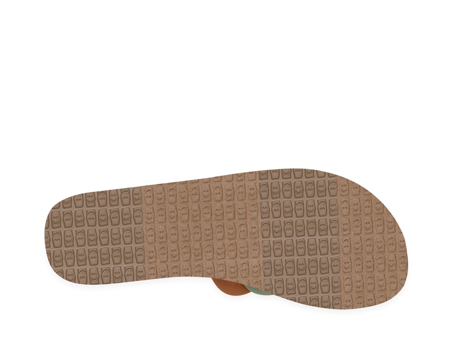 Sanuk W パフ N スライド St セージマスタード